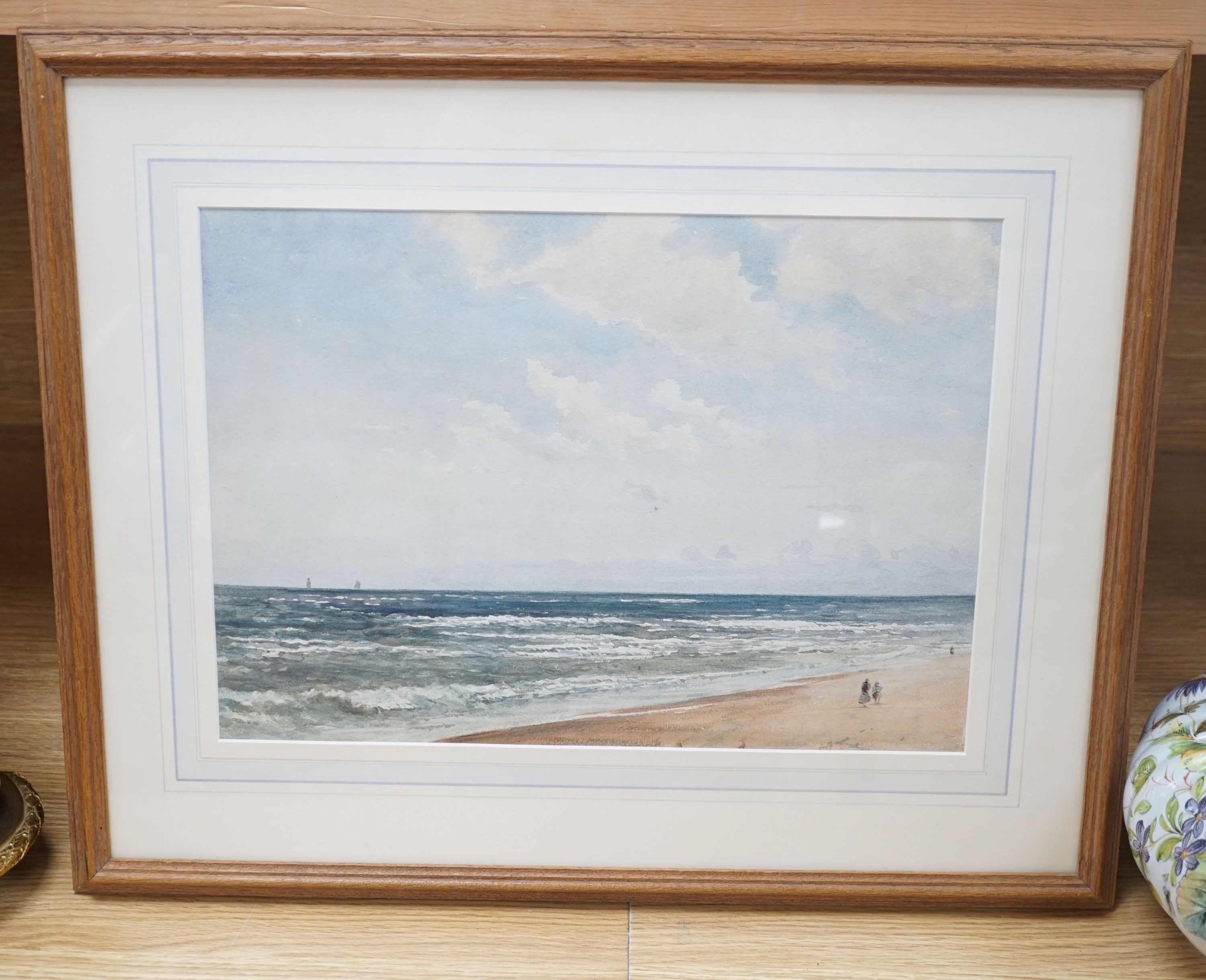 Laurence Burd (1848-1898), Beach near Barmouth, watercolour, 28 x 38cm